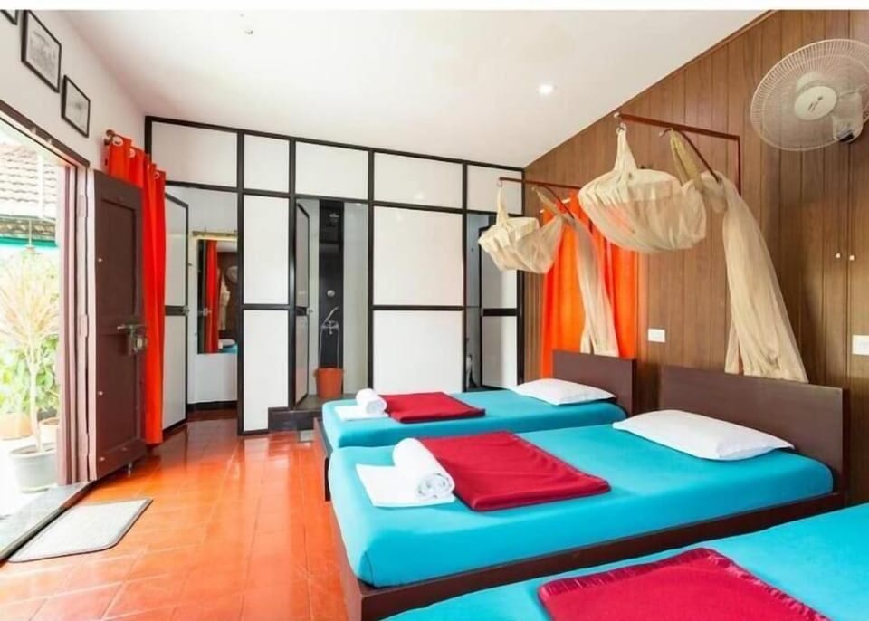 AC Luxury Quadruple Room | Premium bedding, blackout drapes, soundproofing, free WiFi