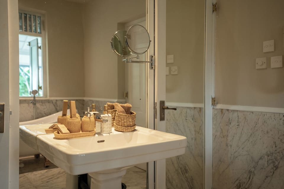 Hair dryer, bathrobes, slippers, bidet