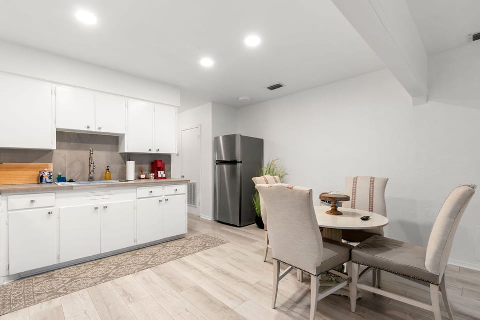 Dining area and kitchen