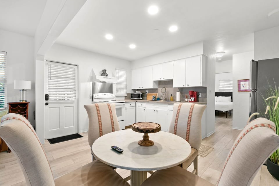 Dining area and kitchen