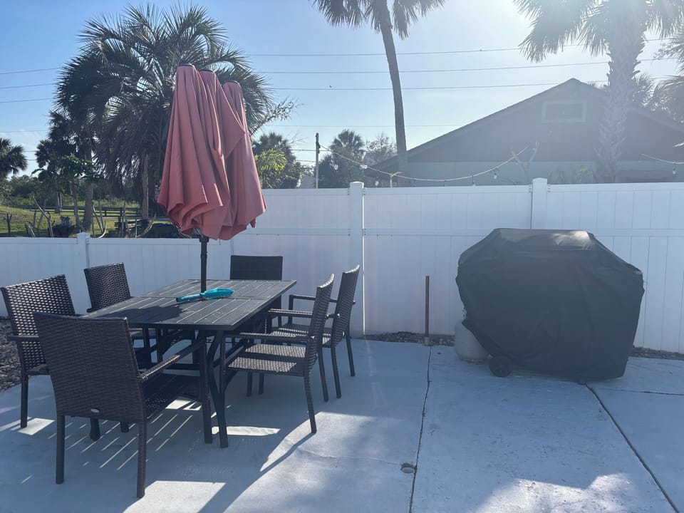 Grill and patio table