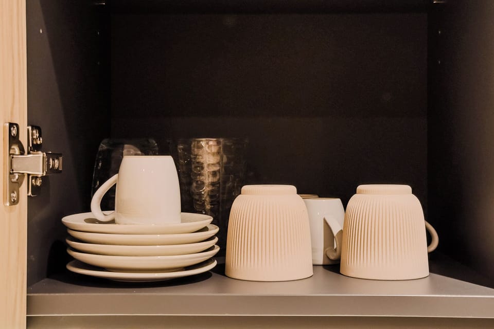 Family Apartment, Courtyard View, Garden Area | Private kitchen | Full-size fridge, microwave, oven, stovetop