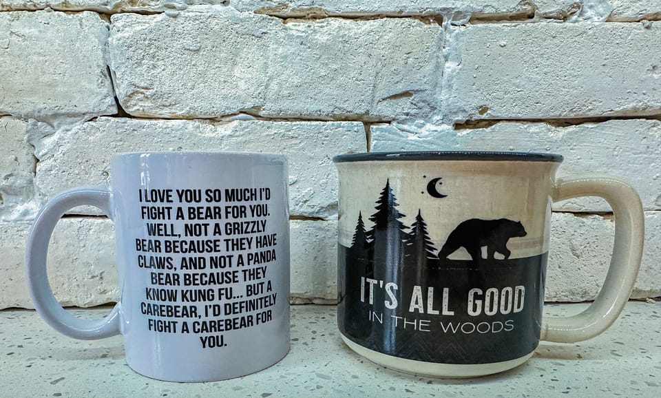 Complimentary coffee provided. Fresh ground medium roast, caffeinated coffee.