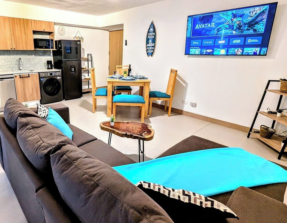 Lounge and relax with friends and family. Enjoy Disney + or local cable stations.