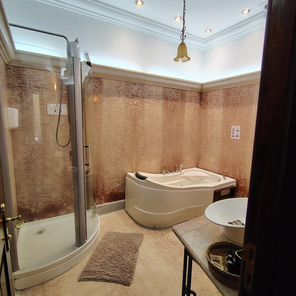 Deluxe Double Room | Bathroom | Towels, soap, shampoo, toilet paper