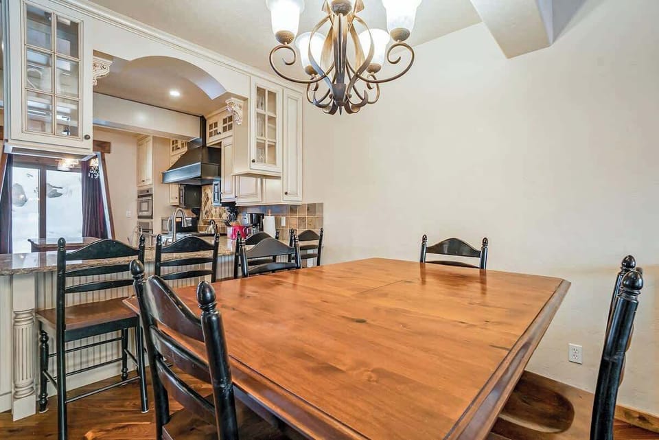 Savor homemade meals and heartwarming moments in this charming mountain dining nook.