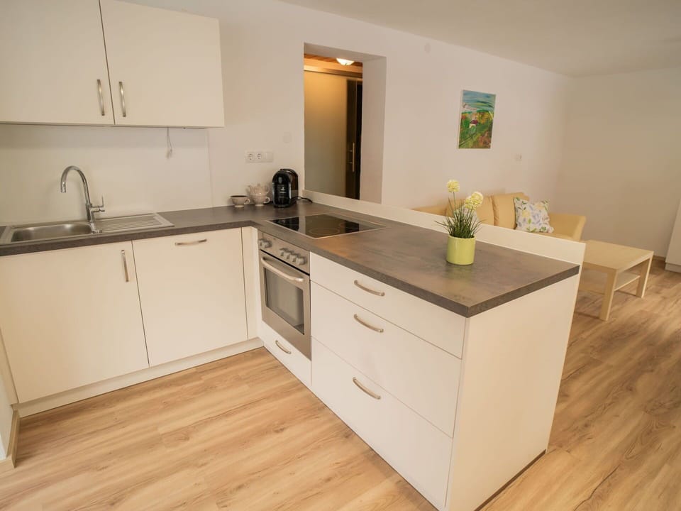 Flooring, Floor, Interior Design, Wood, Wood Flooring, Countertop, Furniture, Cabinetry, Kitchen, Room