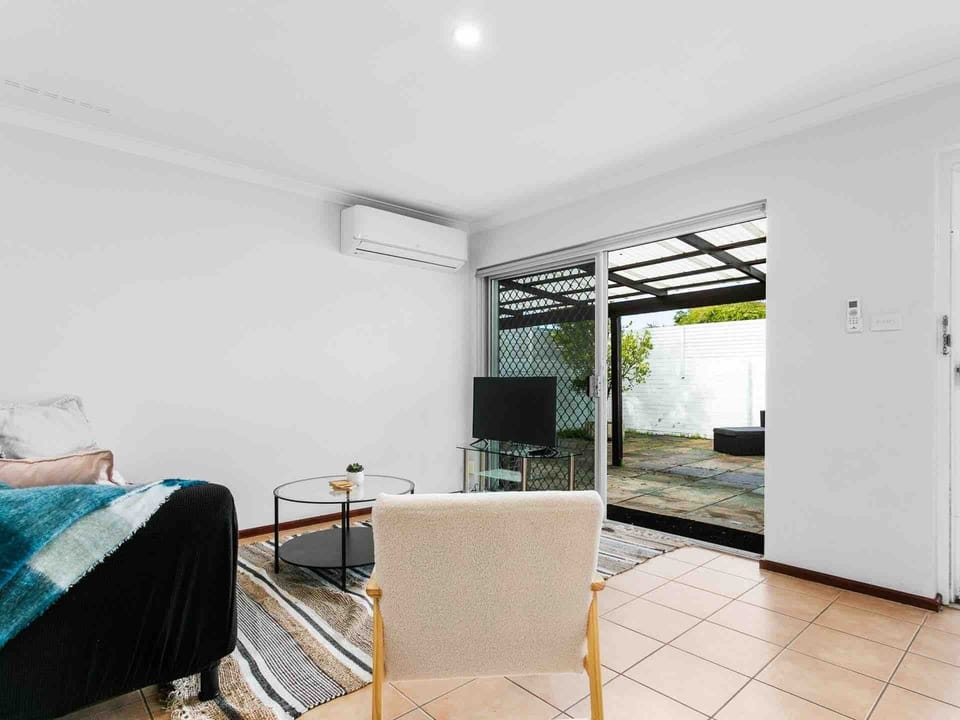 Bright and inviting living room, perfect for lounging after a day of adventure. 