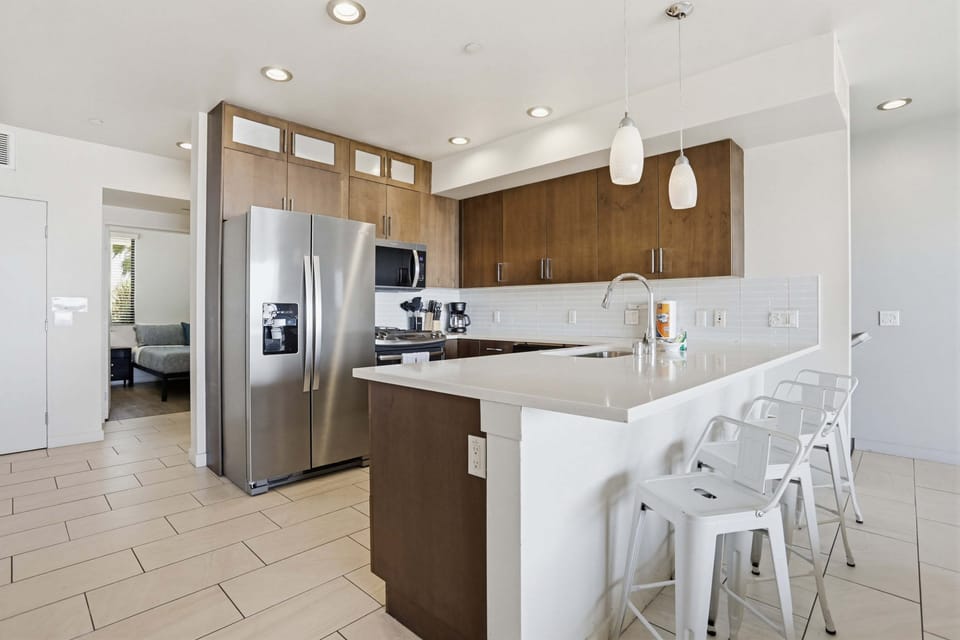 Condo, Multiple Beds, Balcony, Beach View | Private kitchen | Coffee/tea maker