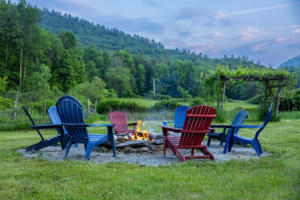Our property offers privacy and breathtaking views by the firepit