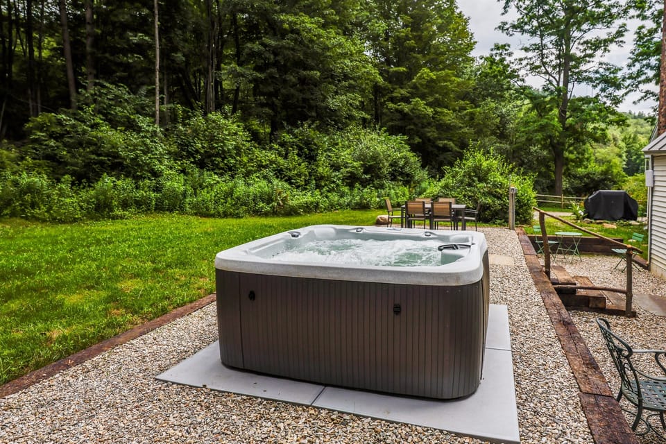 Relax in our NEW 7 person hot tub