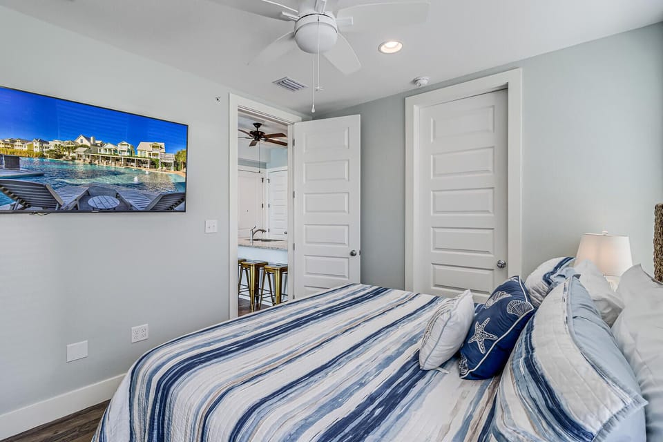 King Bedroom with 45" Smart TV