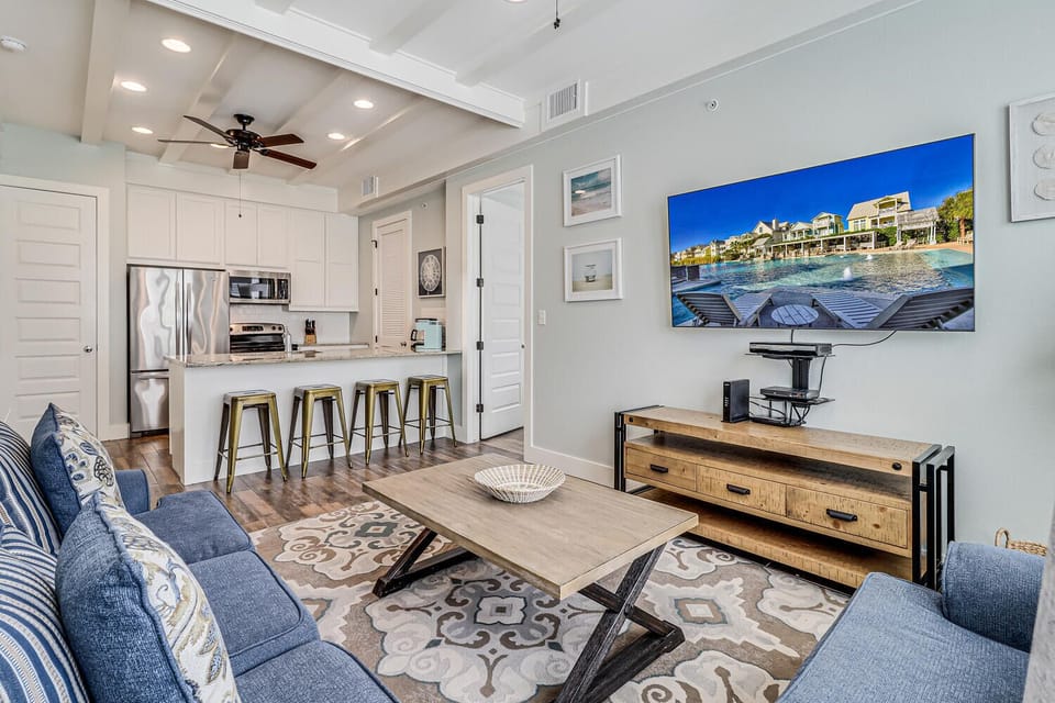Cozy Living Room Seating with 65" Smart TV