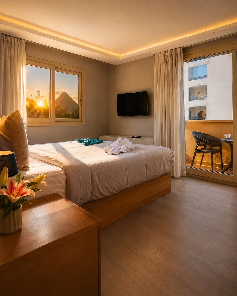 Basic Room (Pyramids View) | Minibar, individually decorated, individually furnished