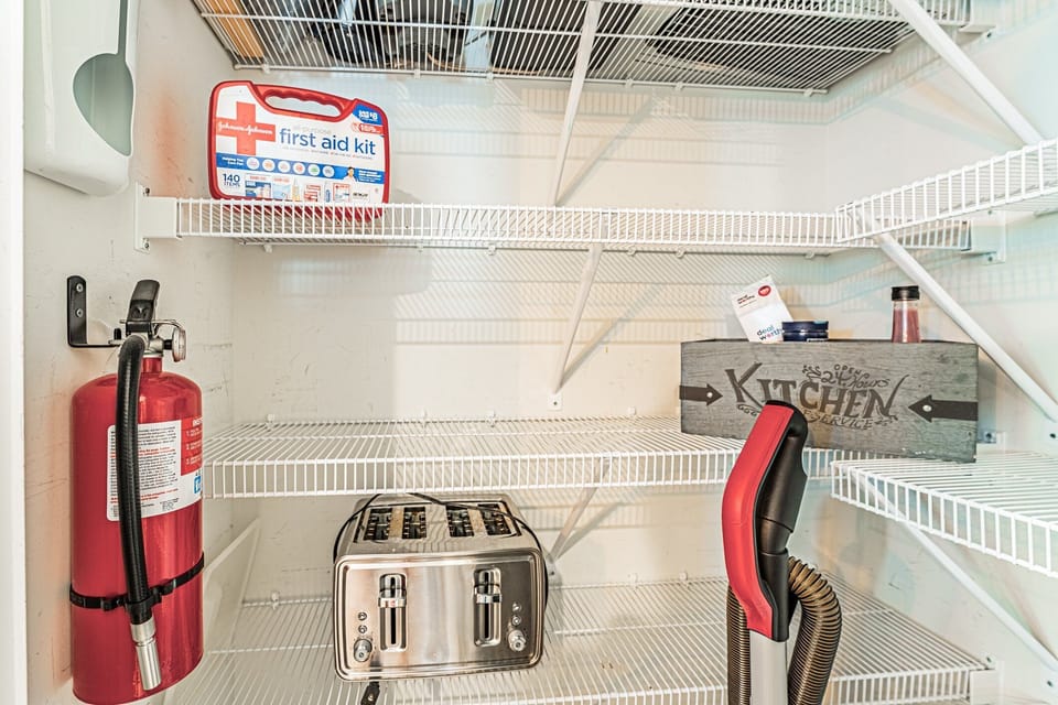 all properties have fire extinguishers on each floor and 1 first aid kit