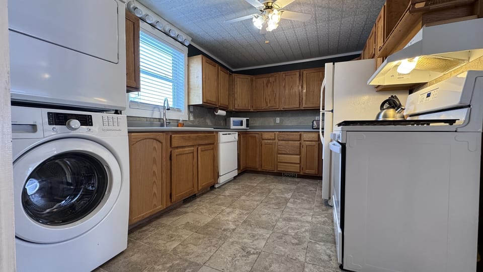 Kitchen with Washer and Dryer