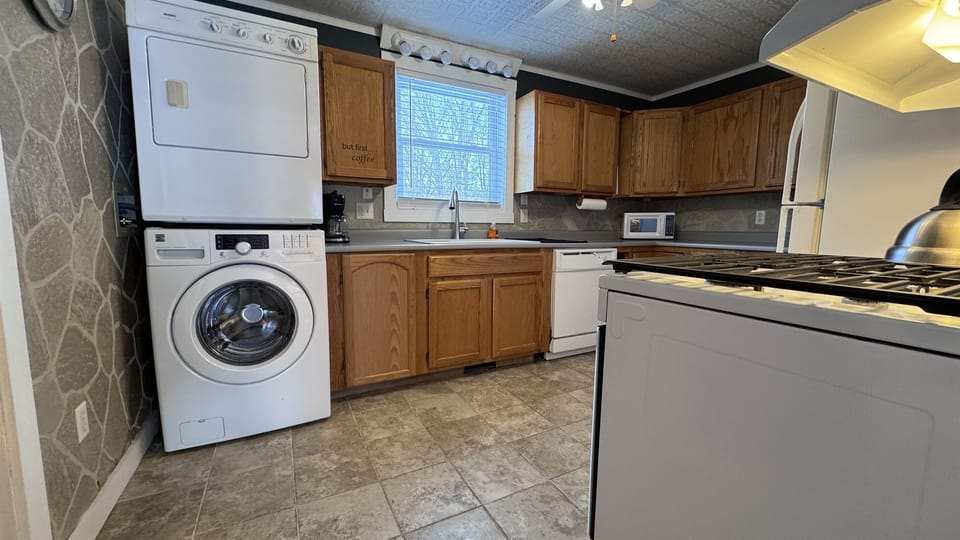Kitchen with Washer and Dryer