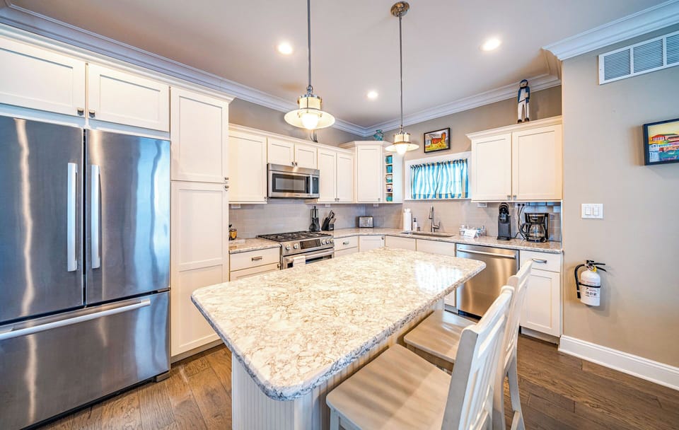 Sleek kitchen with modern amenities

