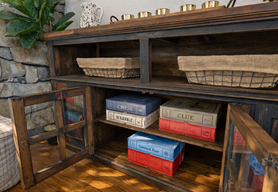 A curated collection of board games and puzzles is ready for you, perfect for cozy nights in and friendly competition for all ages.