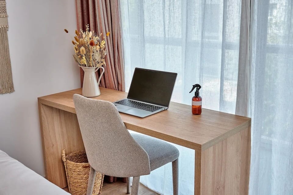 Work place in bedroom