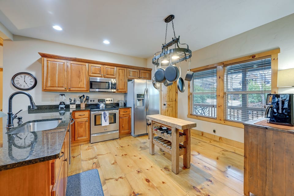 Kitchen | Main Level | Drip Coffee Maker | Blender | Toaster | Cooking Basics