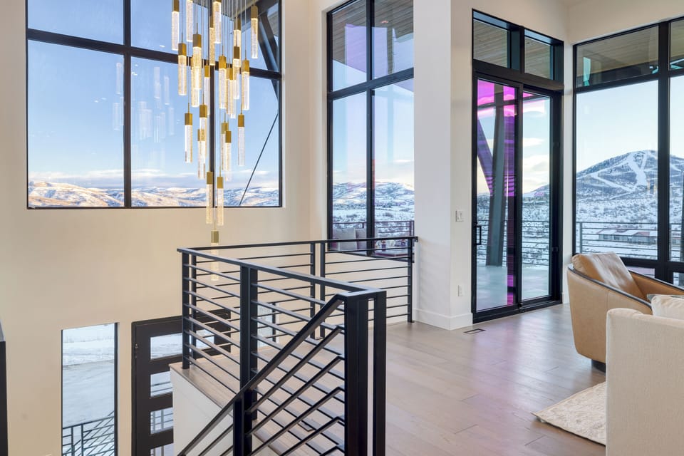 Vaulted ceilings and expansive windows with breathtaking views.