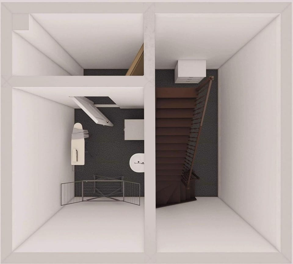 Basement floor plan with laundry room