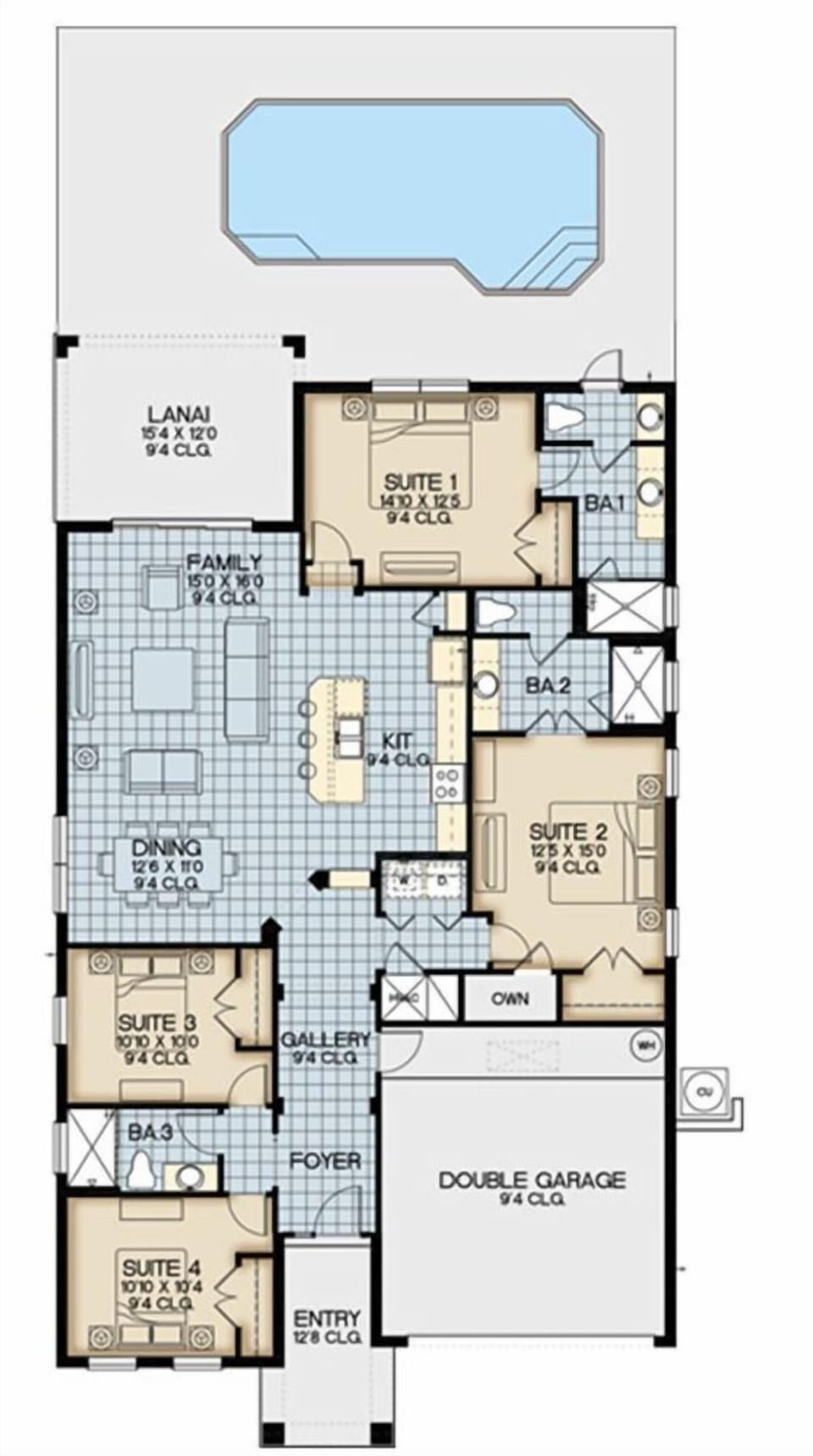 Florida villa - home layout