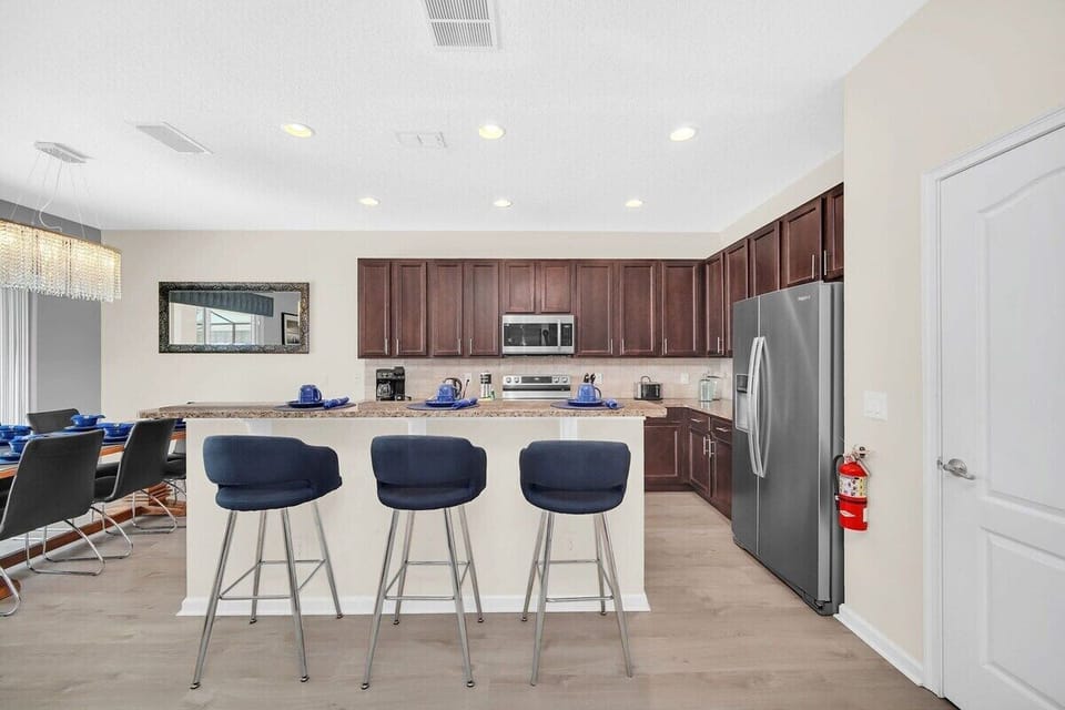 Stunning kitchen with modern stainless steel appliances