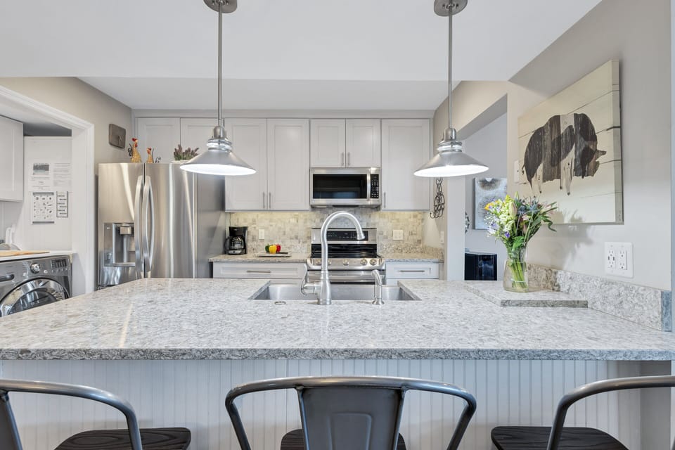 Brand new stainless appliances and quartz countertops