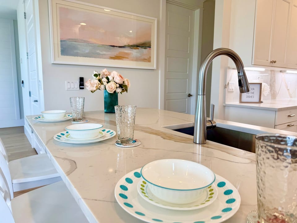 Seating area at the Kitchen Island  - Hosted by RentAnnaMaria 
