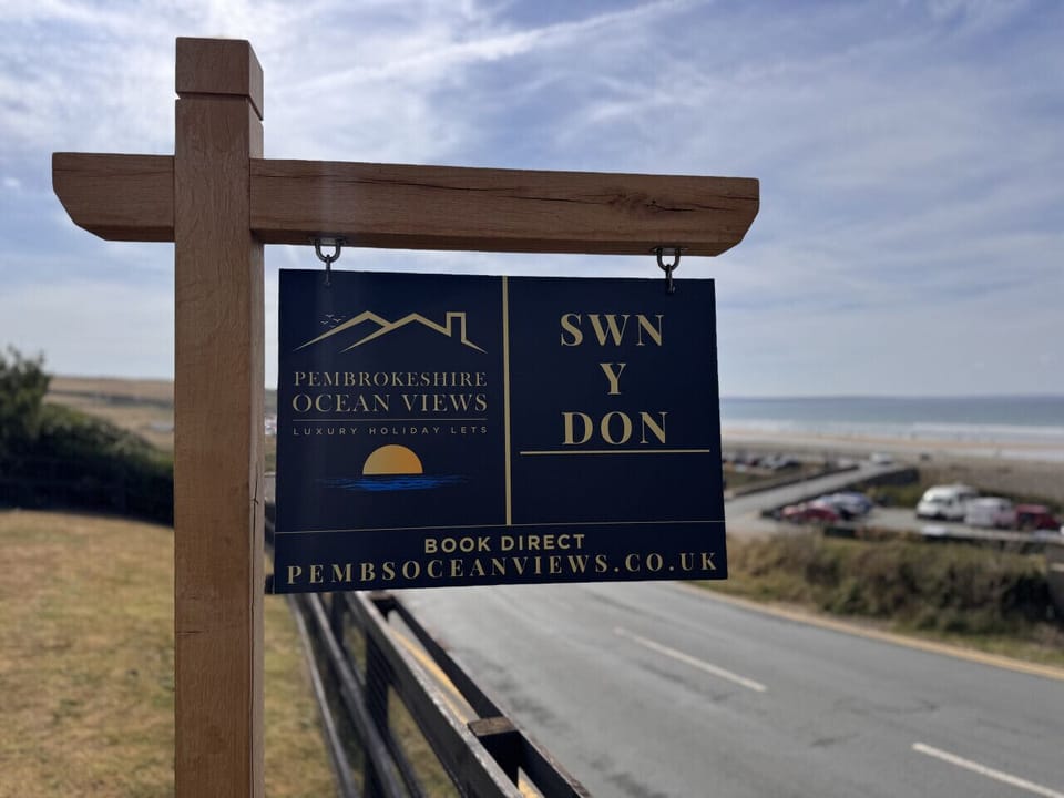 Swn Y Don - Main Entrance Sign and logo for Pembrokeshire Ocean views