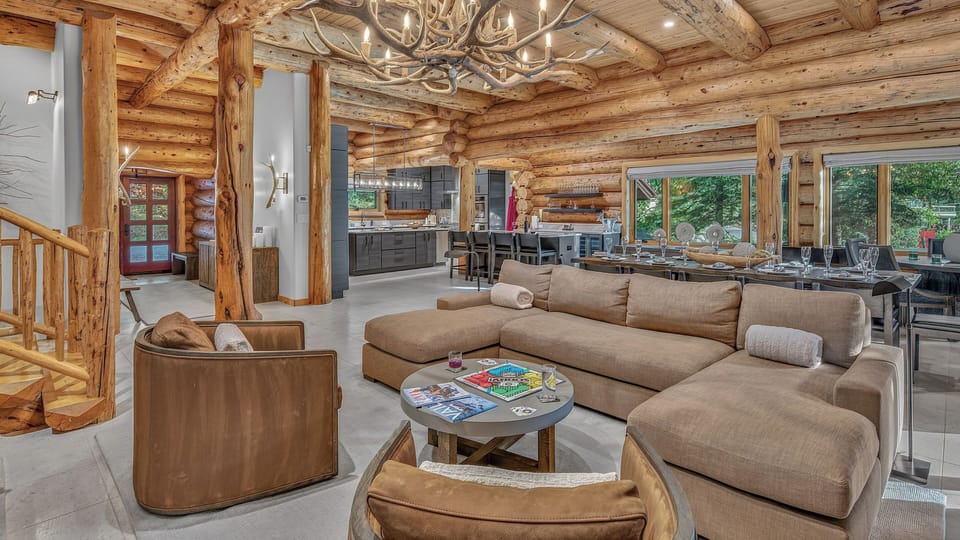 Great Room, Main Level - Views of the Dining Area and Kitchen