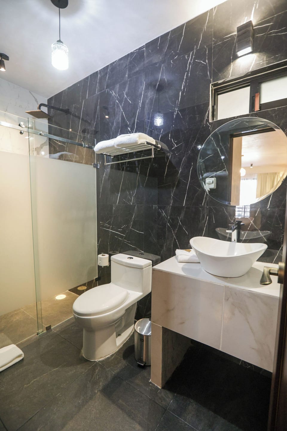 Comfort Suite, Balcony | Bathroom | Shower, soap, shampoo, toilet paper