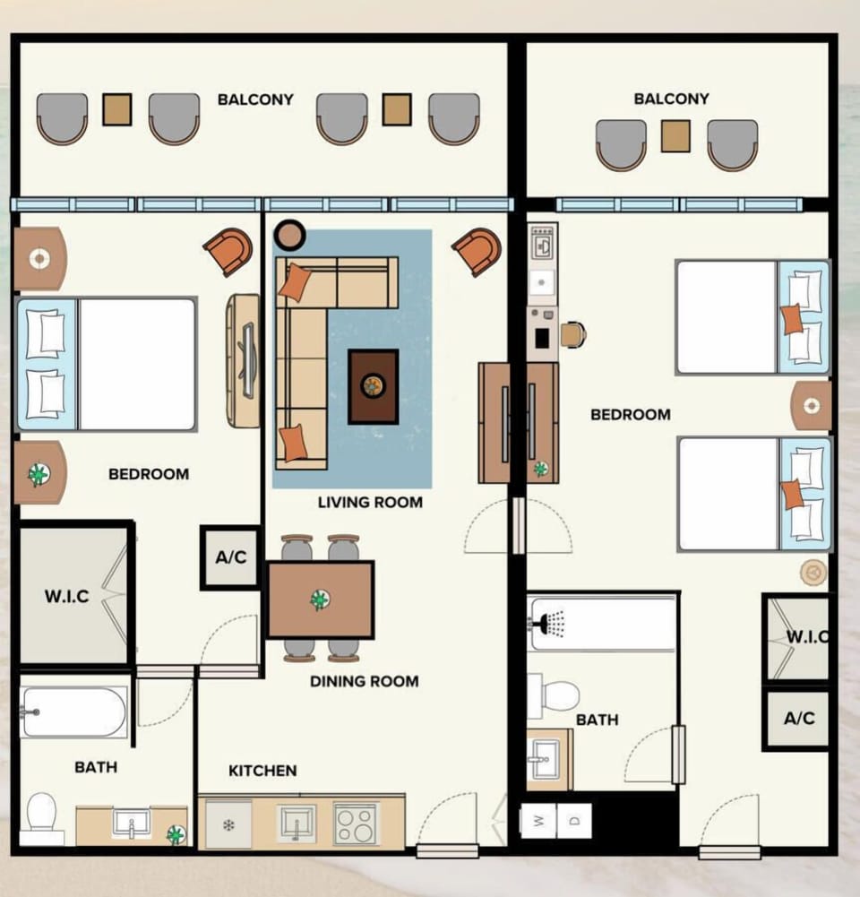 Floor plan layout of the unit for easy navigation.