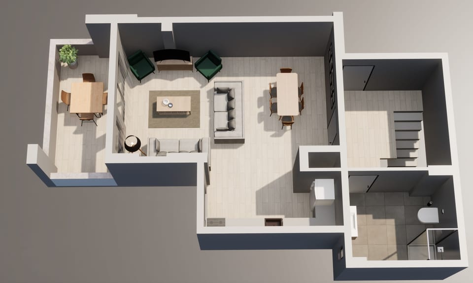 Grand Duplex, Kitchen, Garden View | Floor plan