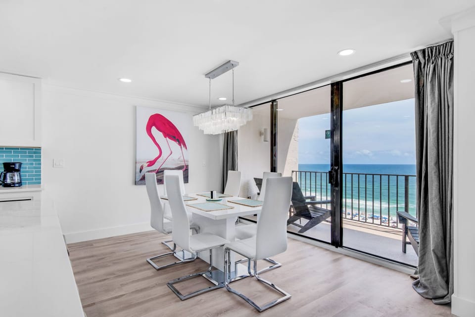 Dining area with views