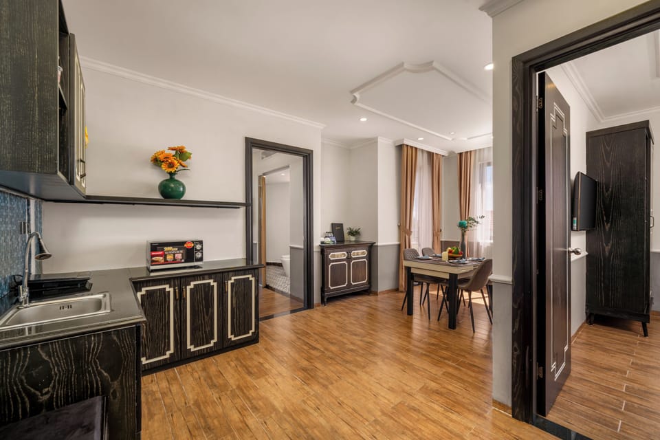 Family Apartment, Kitchen, Beach View | View from room