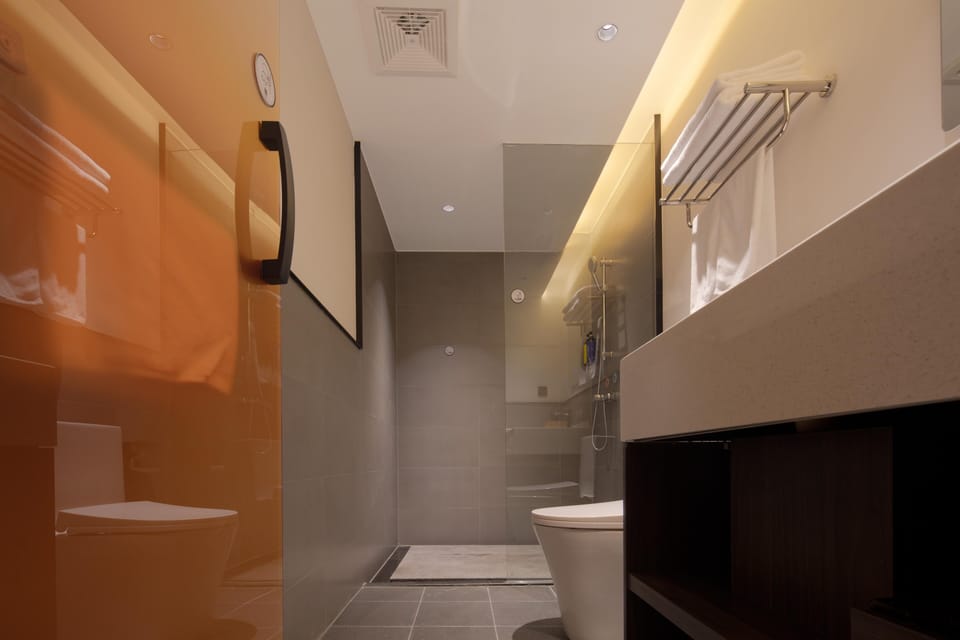 Comfort Twin Room | Bathroom | Shower, free toiletries, hair dryer, slippers