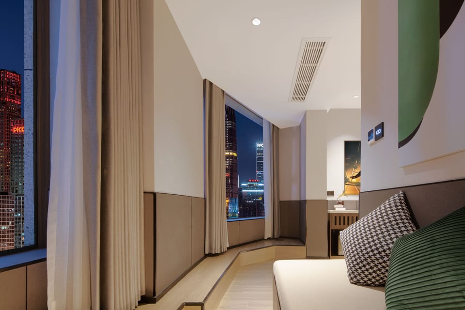 Luxury Double Room, City View | Down comforters, laptop workspace, blackout drapes, soundproofing