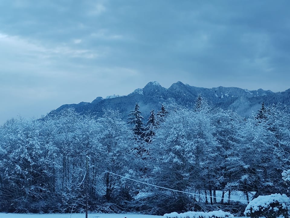 Winter Mountain Views from the Living Room Window