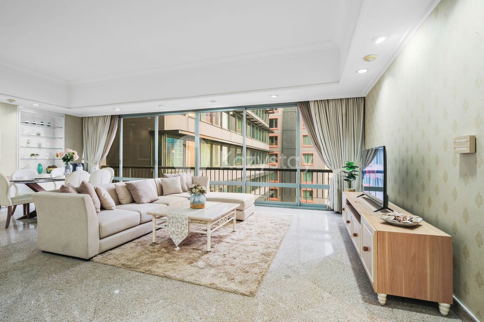 Apartment, 3 Bedrooms, City View | Living area | Flat-screen TV