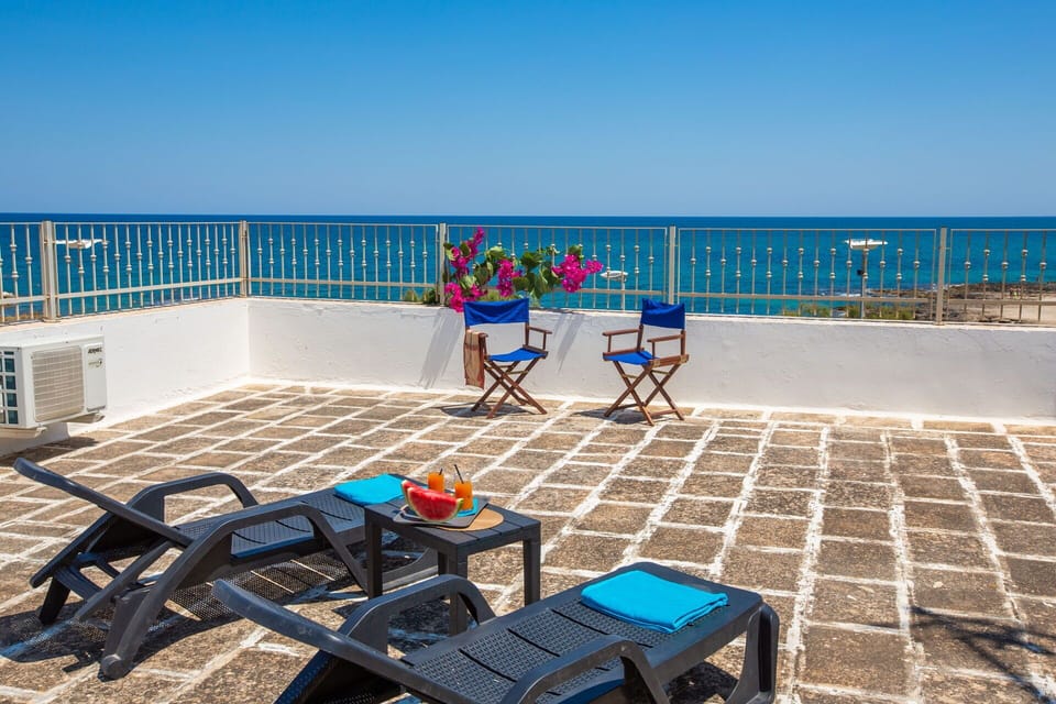 Blue, Furniture, Floor, Flooring, Chair, Table, Sea, Ocean, Outdoor Furniture, Resort