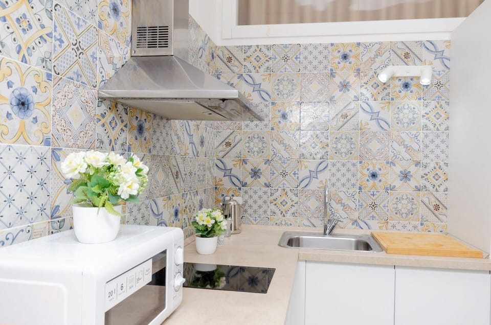 Apartment | Private kitchen | Microwave, oven, stovetop, espresso maker