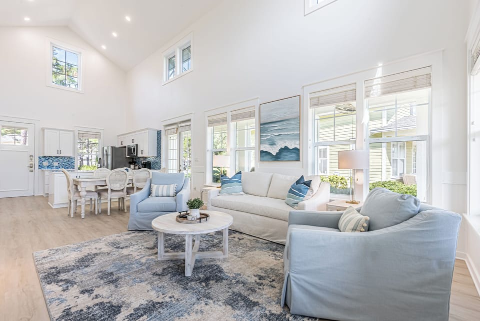 Open Concept Living, Dining and Kitchen Areas