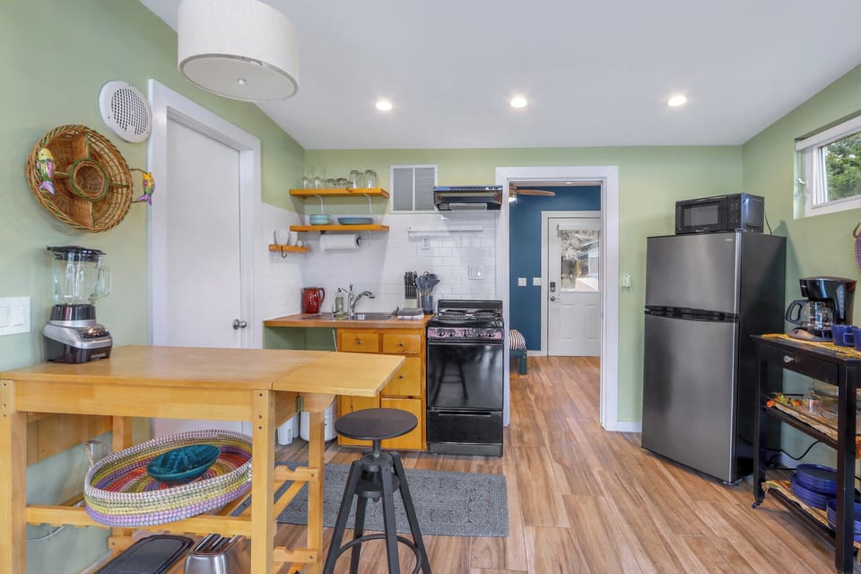 The kitchenette if off of the secondary bedroom