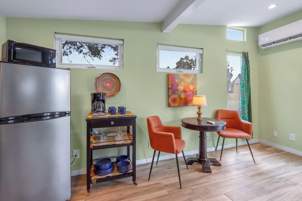 Coffee station with seating