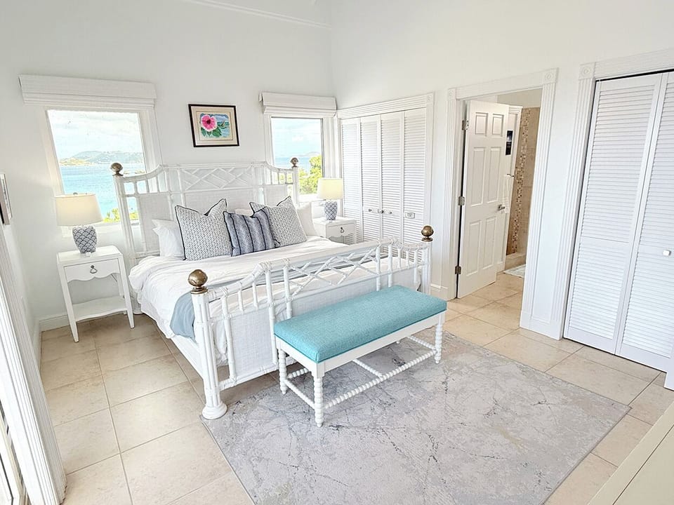 Looking towards the ensuite bathroom