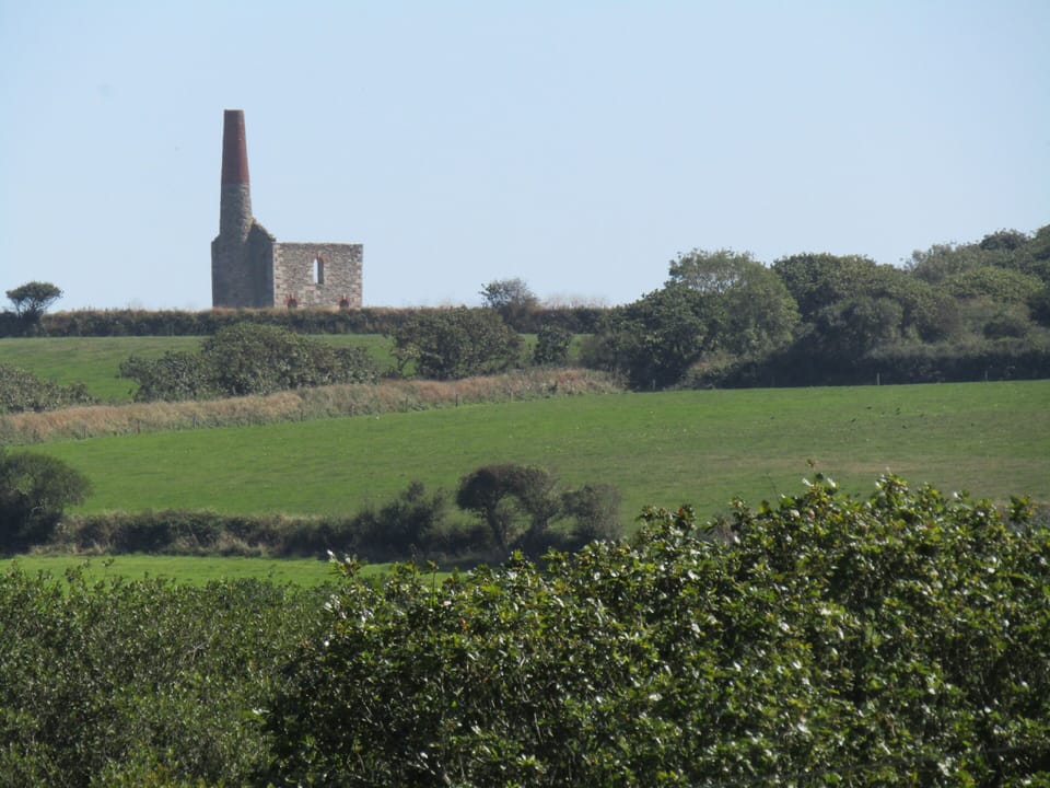 Chyverton mine and  surrounding countryside, can be seen from the cottage.