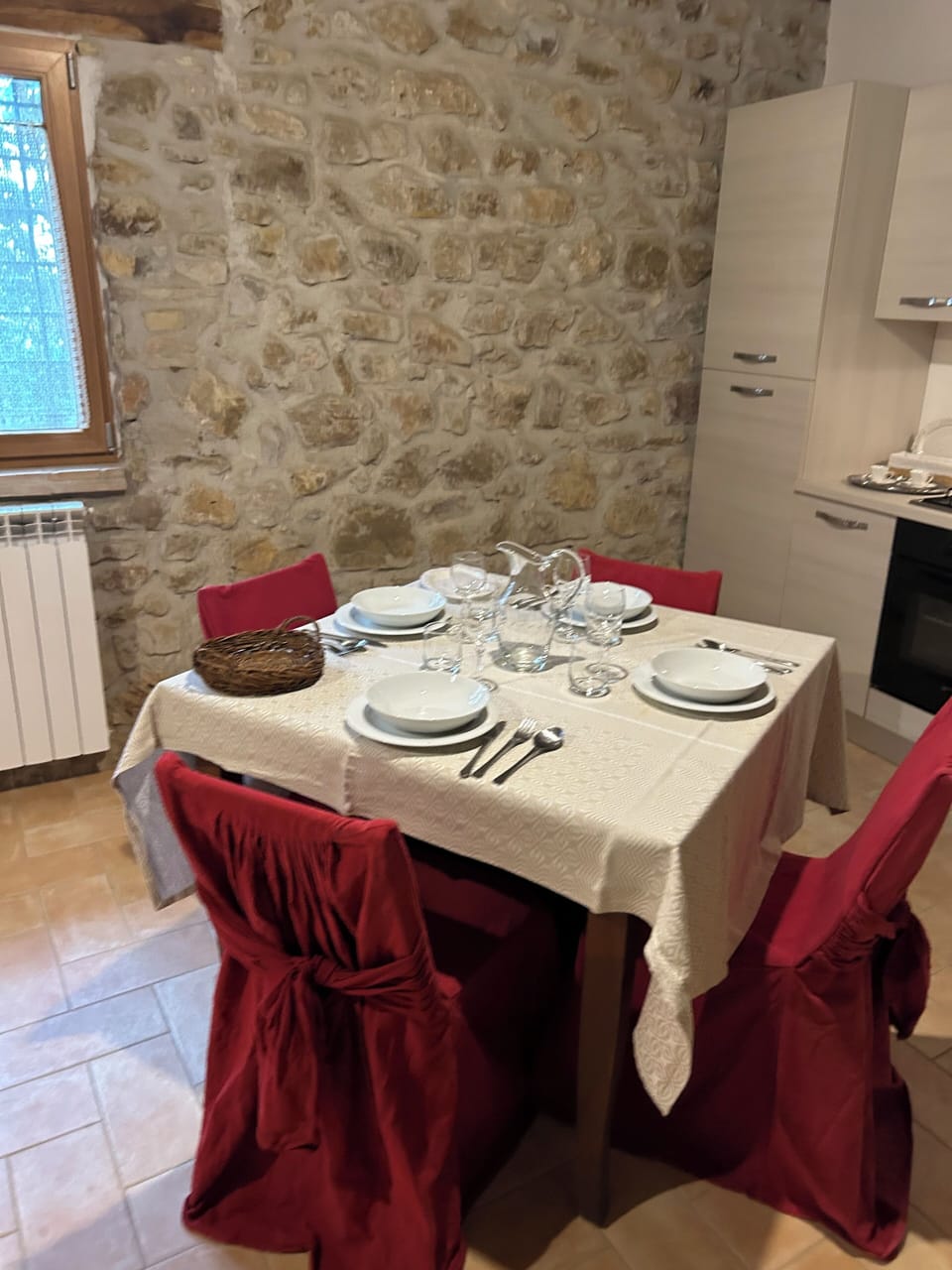 Fridge, oven, stovetop, espresso maker